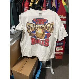 Size XL- VTG 1998 Chicago Bulls 6 Time NBA Champions T-Shirt Tultex 90s Champs